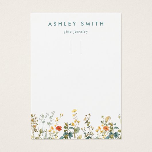 ワイルドフラワーエレガントフィールドキーチェーン表示カード (正面)