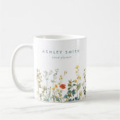 ワイルドフラワーエレガントフィールドビジネス コーヒーマグカップ (左)