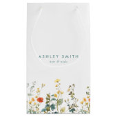 ワイルドフラワーエレガントフィールドビジネス スモールペーパーバッグ (裏面)