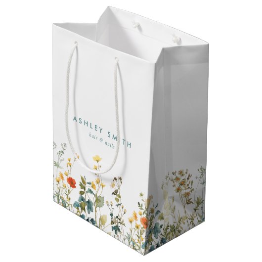 ワイルドフラワーエレガントフィールドビジネス ミディアムペーパーバッグ (裏面アングル)