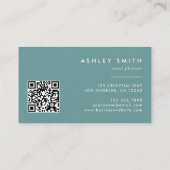 ワイルドフラワーエレガントフィールドQRコード 名刺 (裏面)