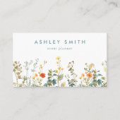 ワイルドフラワーエレガントフィールドQRコード 名刺 (正面)