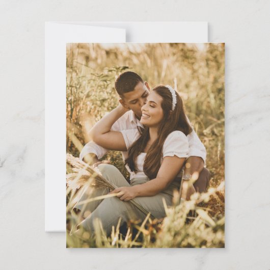 ワイルドフラワーエレガントフォトブライダルシャワー 招待状 (裏面)