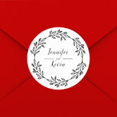 ワイルドフラワーエレガントフォーク素朴結婚式の引き出物 ラウンドシール