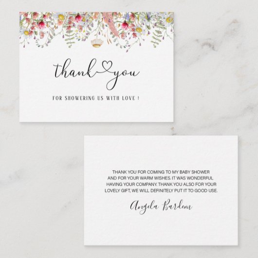 ワイルドフラワーエレガントフローラお願いノートカード ノートカード (正面/裏面)