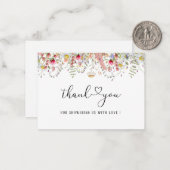 ワイルドフラワーエレガントフローラお願いノートカード ノートカード (正面/裏面インサイチュ)