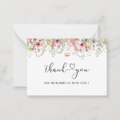 ワイルドフラワーエレガントフローラお願いノートカード ノートカード (正面)