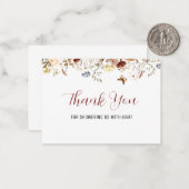 ワイルドフラワーエレガントフローラお願いノートカード ノートカード (正面/裏面インサイチュ)