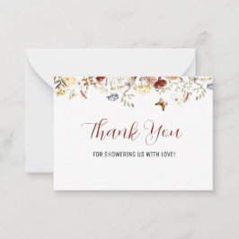 ワイルドフラワーエレガントフローラお願いノートカード ノートカード