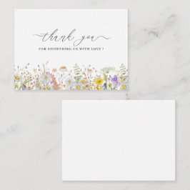 ワイルドフラワーエレガントフローラお願いノートカード ノートカード