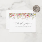 ワイルドフラワーエレガントフローラお願いノートカード ノートカード (正面/裏面インサイチュ)