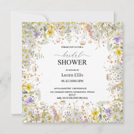 ワイルドフラワーエレガントフローラのブライダル招待 招待状