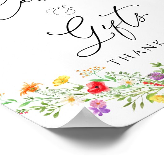 ワイルドフラワーエレガントフローラカードとギフトポスター ポスター (角)