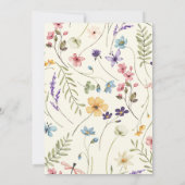 ワイルドフラワーエレガントフローラガーデンバプテスマ 招待状 (裏面)