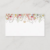 ワイルドフラワーエレガントフローラブライダルシャワー エンクロージャーカード (裏面)