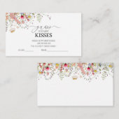 ワイルドフラワーエレガントフローラブライダルシャワー エンクロージャーカード (正面/裏面)