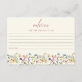 ワイルドフラワーエレガントフローラベビーシャワー アドバイスカード (正面)