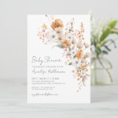 ワイルドフラワーエレガントフローラベビーシャワー 招待状 (スタンド正面)