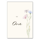 ワイルドフラワーエレガントフローラベージュ結婚ズ テーブルナンバー (正面)