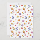 ワイルドフラワーエレガントフローラボホベイビーシャワー サンキューカード (裏面)