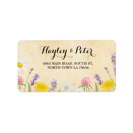 ワイルドフラワーエレガントフローラ住所 シールシール ラベル (正面)