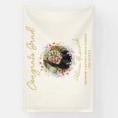 ワイルドフラワーエレガントフローラ卒業写真 横断幕 (縦)