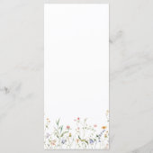 ワイルドフラワーエレガントフローラ庭園の結婚式 メニュー (裏面)