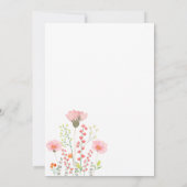 ワイルドフラワーエレガントフローラ書道ベビーシャワー 招待状 (裏面)