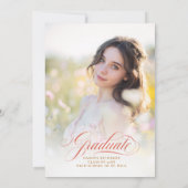 ワイルドフラワーエレガントフローラ秋卒業 招待状 (裏面)