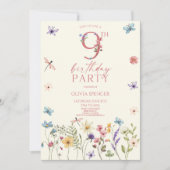 ワイルドフラワーエレガントフローラ9thバースデーパーティー 招待状 (正面)