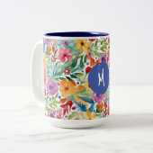 ワイルドフラワーエレガントフローラ&ボタニカル ツートーンマグカップ (正面左)