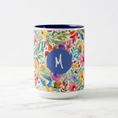 ワイルドフラワーエレガントフローラ&ボタニカル ツートーンマグカップ (中央)