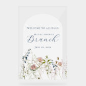ワイルドフラワーエレガントブライダルシャワーへようこそ アクリルサイン (正面)