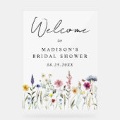 ワイルドフラワーエレガントブライダルシャワーへようこそ アクリルサイン (正面)
