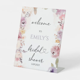 ワイルドフラワーエレガントブライダルシャワーへようこそ 台座サイン