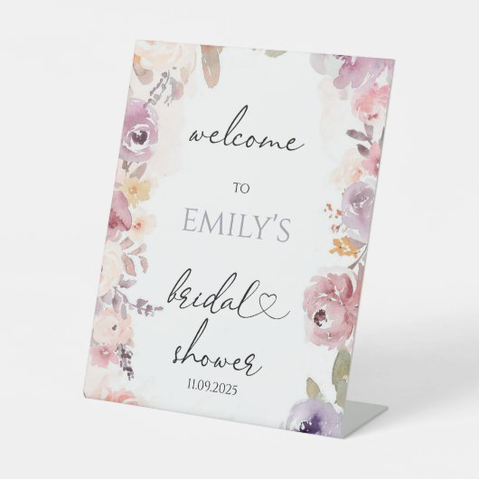 ワイルドフラワーエレガントブライダルシャワーへようこそ 台座サイン (正面)