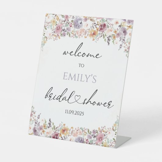 ワイルドフラワーエレガントブライダルシャワーへようこそ 台座サイン (正面)