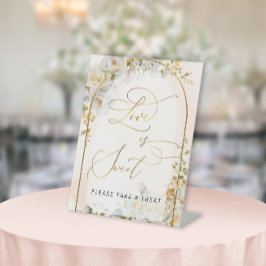 ワイルドフラワーエレガントブライダルシャワースイートトリート 台座サイン