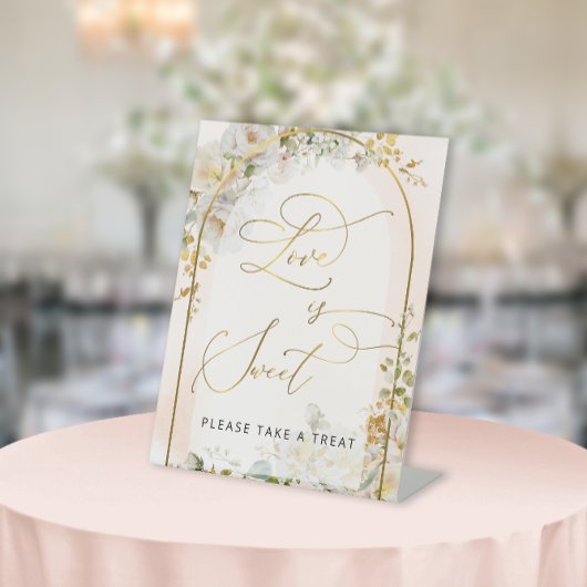 ワイルドフラワーエレガントブライダルシャワースイートトリート 台座サイン