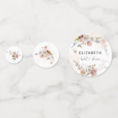 ワイルドフラワーエレガントブライダルシャワーテーブル紙吹雪 コンフェッティ (正面)