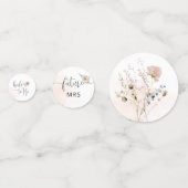 ワイルドフラワーエレガントブライダルシャワーテーブル紙吹雪 コンフェッティ (裏面)