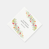 ワイルドフラワーエレガントブライダルシャワーナプキン スタンダードカクテルナプキン (角)
