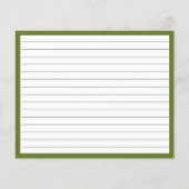 ワイルドフラワーエレガントブライダルシャワーレシピカード (裏面)