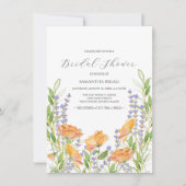 ワイルドフラワーエレガントブライダルシャワー招待状 (正面)