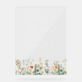 ワイルドフラワーエレガントブライダルシャワー アクリルサイン (正面)