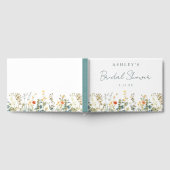 ワイルドフラワーエレガントブライダルシャワー ゲストブック (全面)