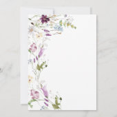 ワイルドフラワーエレガントブライダルブランチ 招待状 (裏面)