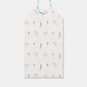 ワイルドフラワーエレガントプリンセススワンガールベビーシャワー ギフトタグ (裏面)