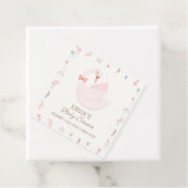 ワイルドフラワーエレガントプリンセススワンガールベビーシャワー フェイバータグ (インサイチュ)