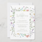 ワイルドフラワーエレガントベイビーシャワー招待状 招待状 (正面)